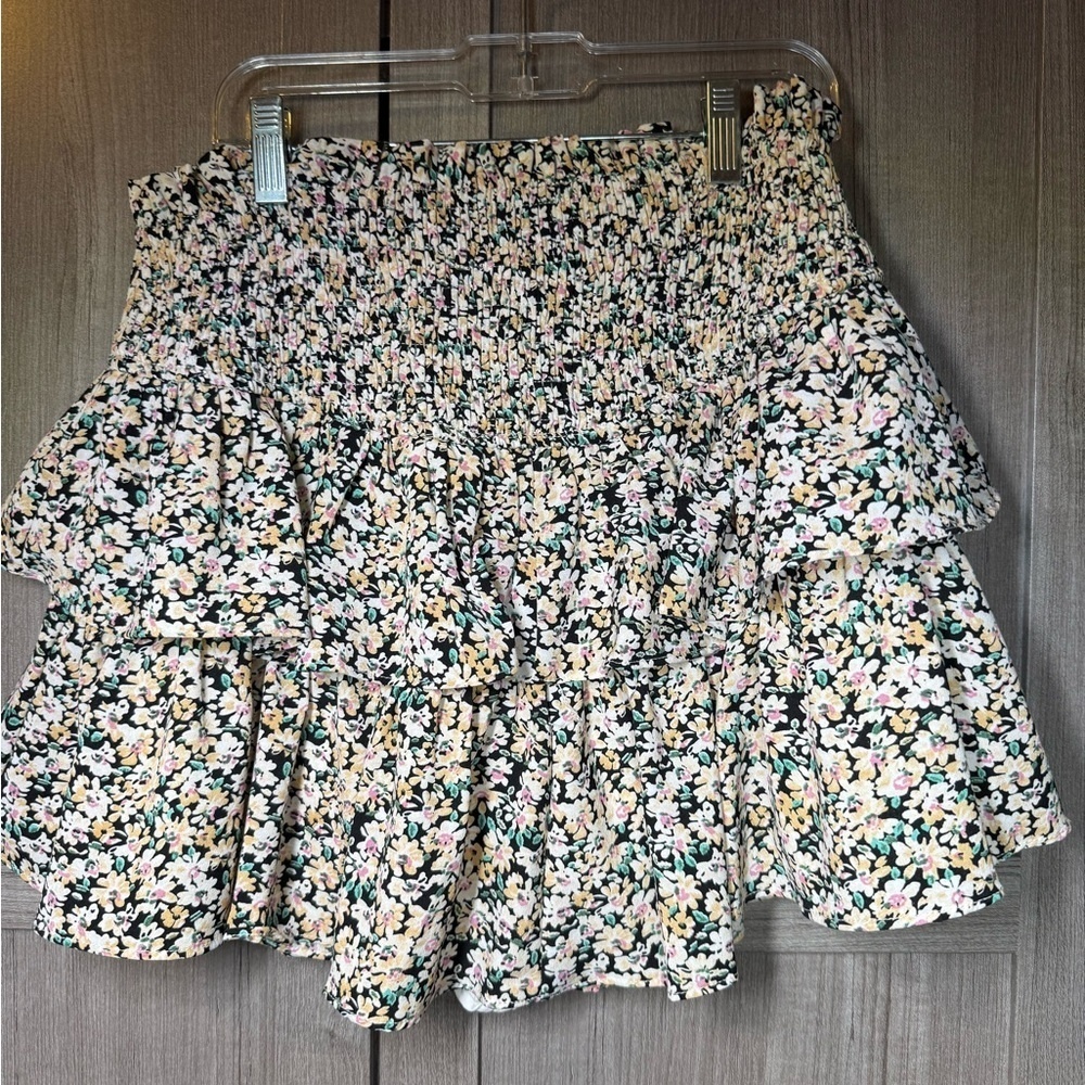 ee:some Womens Medium Skirt Multicolor Floral Ruffled Boho Cottagecore Whimsical